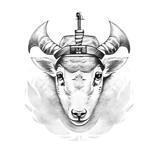 A tattoo of a soldier holding a lamb, symbolizing the Army's commitment to protect and save the vulnerable tattoo design idea