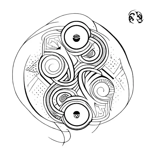 Incorporate elements of urban dancer with the ying yang symbol tattoo design idea