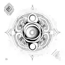 Incorporate elements of urban dancer with the ying yang symbol and pez coi tattoo design idea