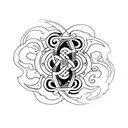 Incorporate elements of urban dancer with the ying yang symbol and pez coi tattoo design idea