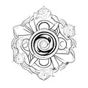 Incorporate elements of urban dancer with the ying yang symbol tattoo design idea