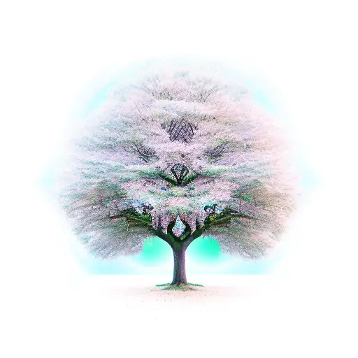 tree, meditation, calmness, stillness, perseverance tattoo design idea