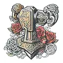 Thor hammer tattoo design idea