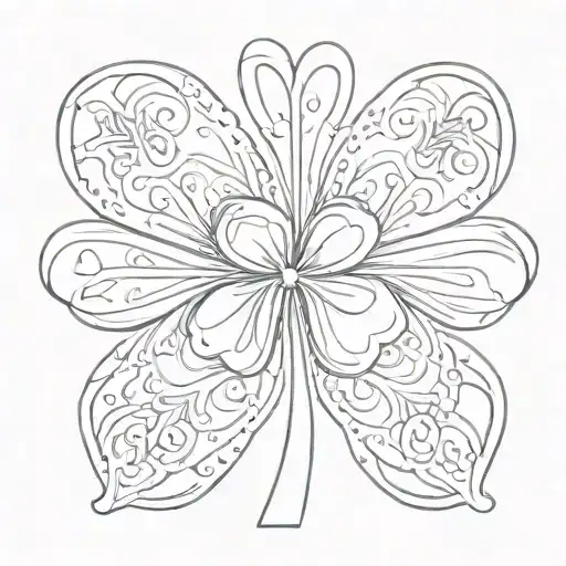 paw print shamrock  tattoo design idea