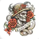 God bless you tattoo design idea