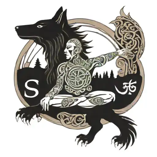 celtic shamanic journey depicted tattoo design idea
