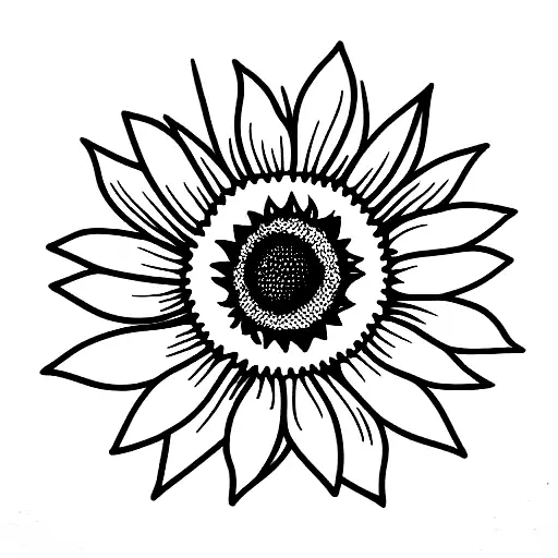 Sunflower tattoo design idea