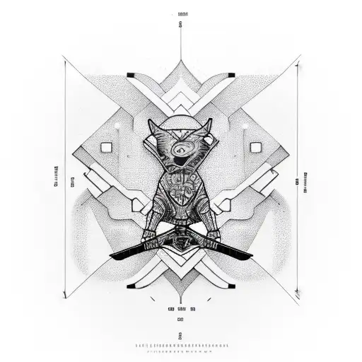 A geometric skateboard design incorporating elements of welding tattoo design idea