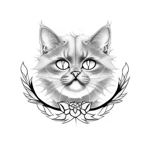 Anime black cat  tattoo design idea