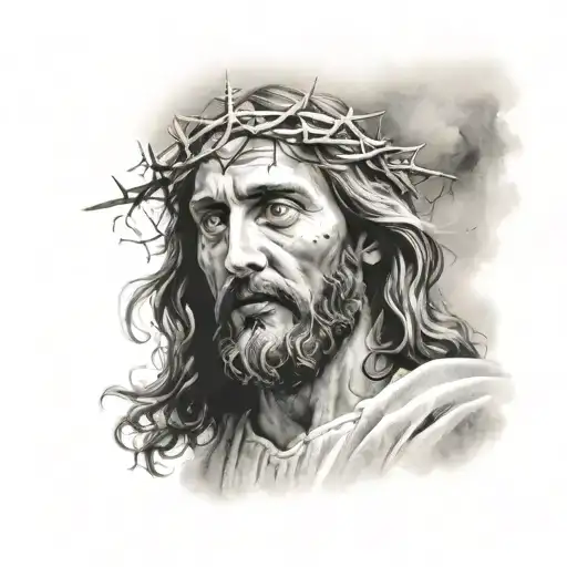 jesus face tattoo tattoo design idea