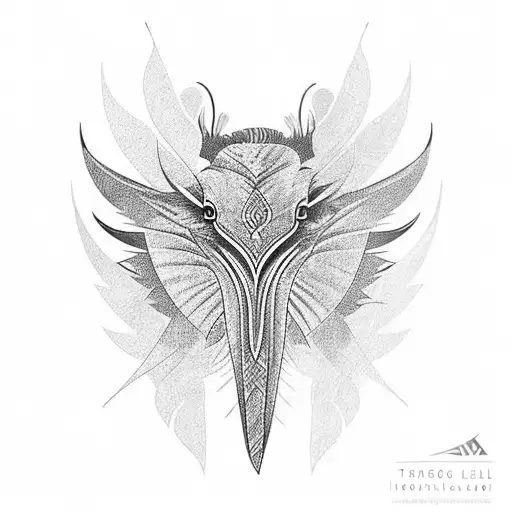 HORNBILL  tattoo design idea