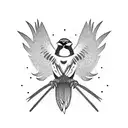 Sparrow tattoo design idea