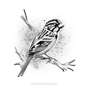 Sparrow tattoo design idea