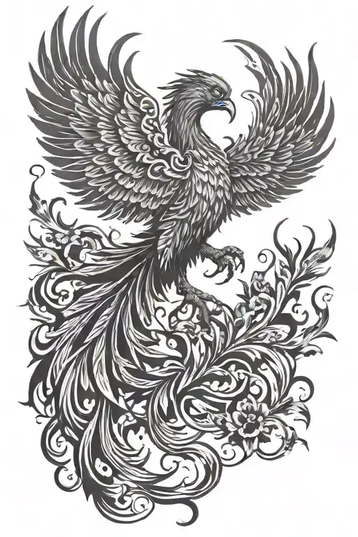 Phoenix tattoo design idea