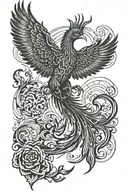 Phoenix tattoo design idea