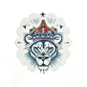 lion skull evil tattoo design idea