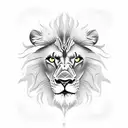 lion skull evil tattoo design idea