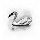 swan tattoo design idea