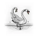 swan tattoo design idea