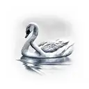 swan tattoo design idea