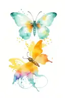 infinity symbol butterfly bee flying tattoo design idea