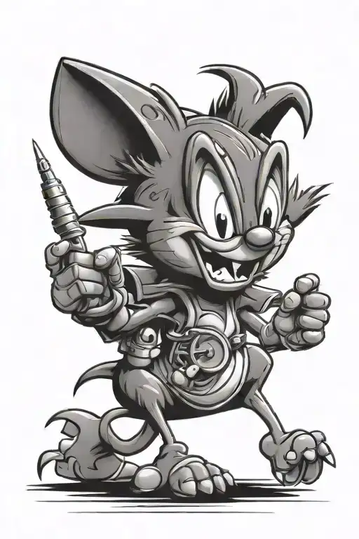 looney tunes pop art tattoo tattoo design idea