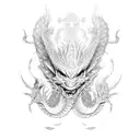 dragon yakuza style tattoo design idea