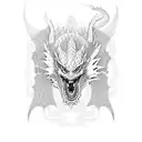 dragon yakuza style tattoo design idea