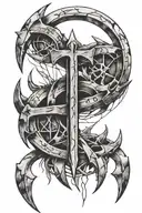 three claw scratches with roman numerals inside (1970, 1971, 2000) tattoo design idea