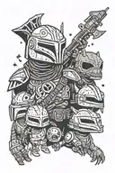 stars, mandalorian, adventure time, t-Rex, bender futurama, punks not dead tattoo design idea