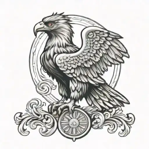roman eagle standard tattoo design idea