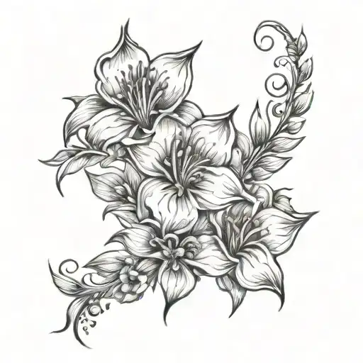Sketch flower Oblivion tattoo design idea