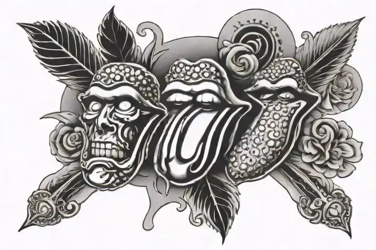 Rolling stones art design tattoo design idea