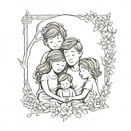 Family, strength, new beginning, love, courage tattoo design idea