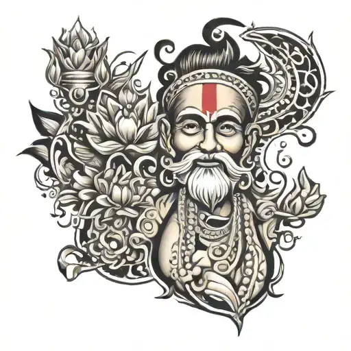 baba haridas ji tattoo tattoo design idea