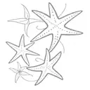 starfish inside a delicate graphic design inspired tattoo tattoo design idea
