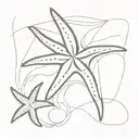 starfish inside a delicate graphic design inspired tattoo tattoo design idea