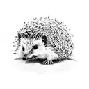 hedgehog with coke tattoo design idea