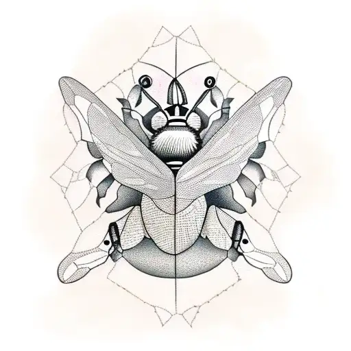 a map of Anglesey but made of bee hive tattoo design idea