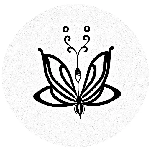 Lotus flower and butterfly tattoo design idea