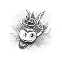 Mario brothers piranha plant tattoo design idea