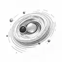 black hole front view  tattoo design idea