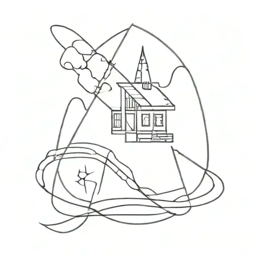 A minimalist tattoo inspired by the themes of isolation and technology in the Kid A album tattoo design idea