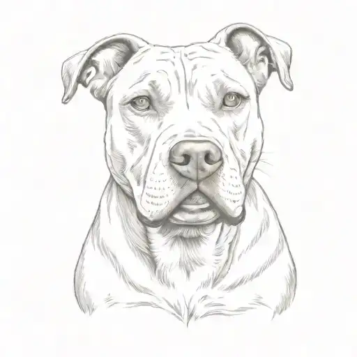 a pit bull terrier tattoo design idea