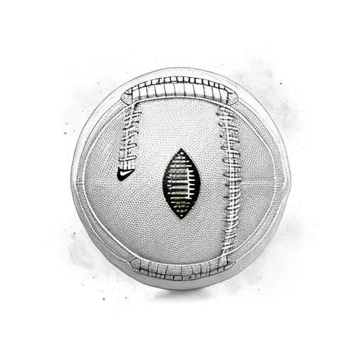 american football ball tattoo design idea