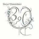 Simple number combination 3 6 9 0 tattoo design idea