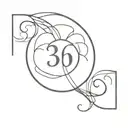 Simple number combination 3 6 9 0 tattoo design idea