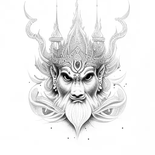 lord brahma  tattoo design idea
