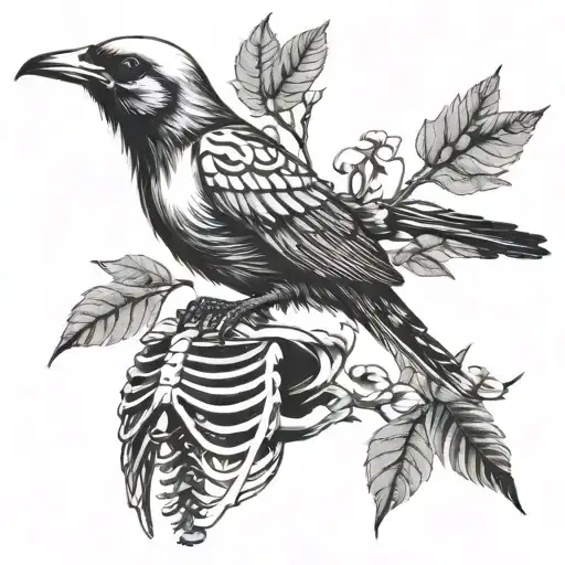 Bird Skeleton tattoo design idea
