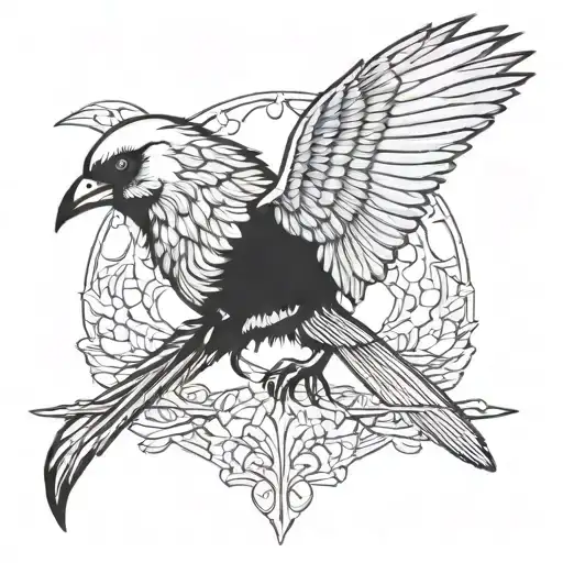 Bird skeleton tattoo design idea